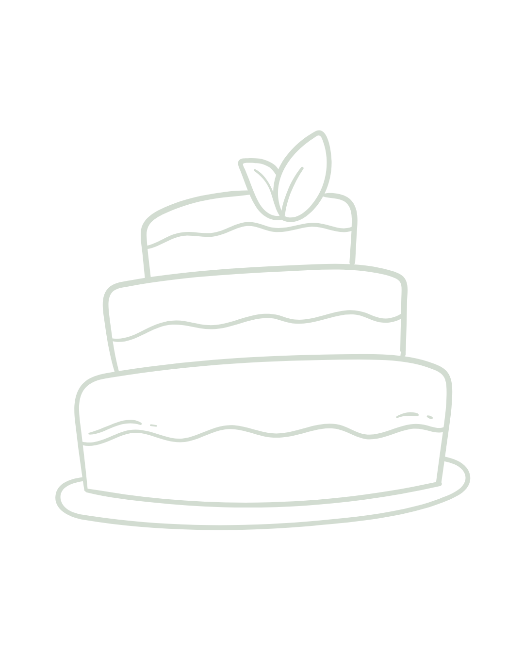 Elemento visual del branding de Clare’s Cake diseñado por Shai Branding Agencia