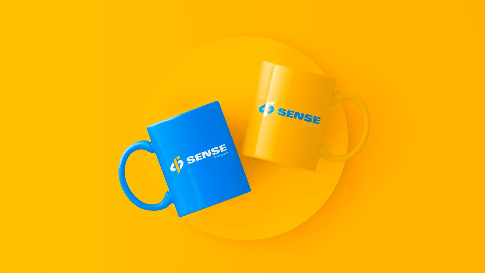 Material POP de SENSE Transport diseñado por Shai Branding Agencia