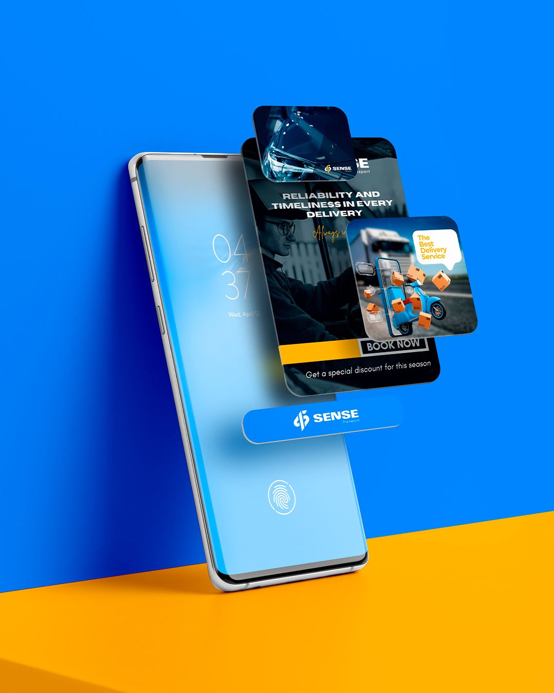 Diseño para redes sociales de SENSE Transport creado por Shai Branding Agencia