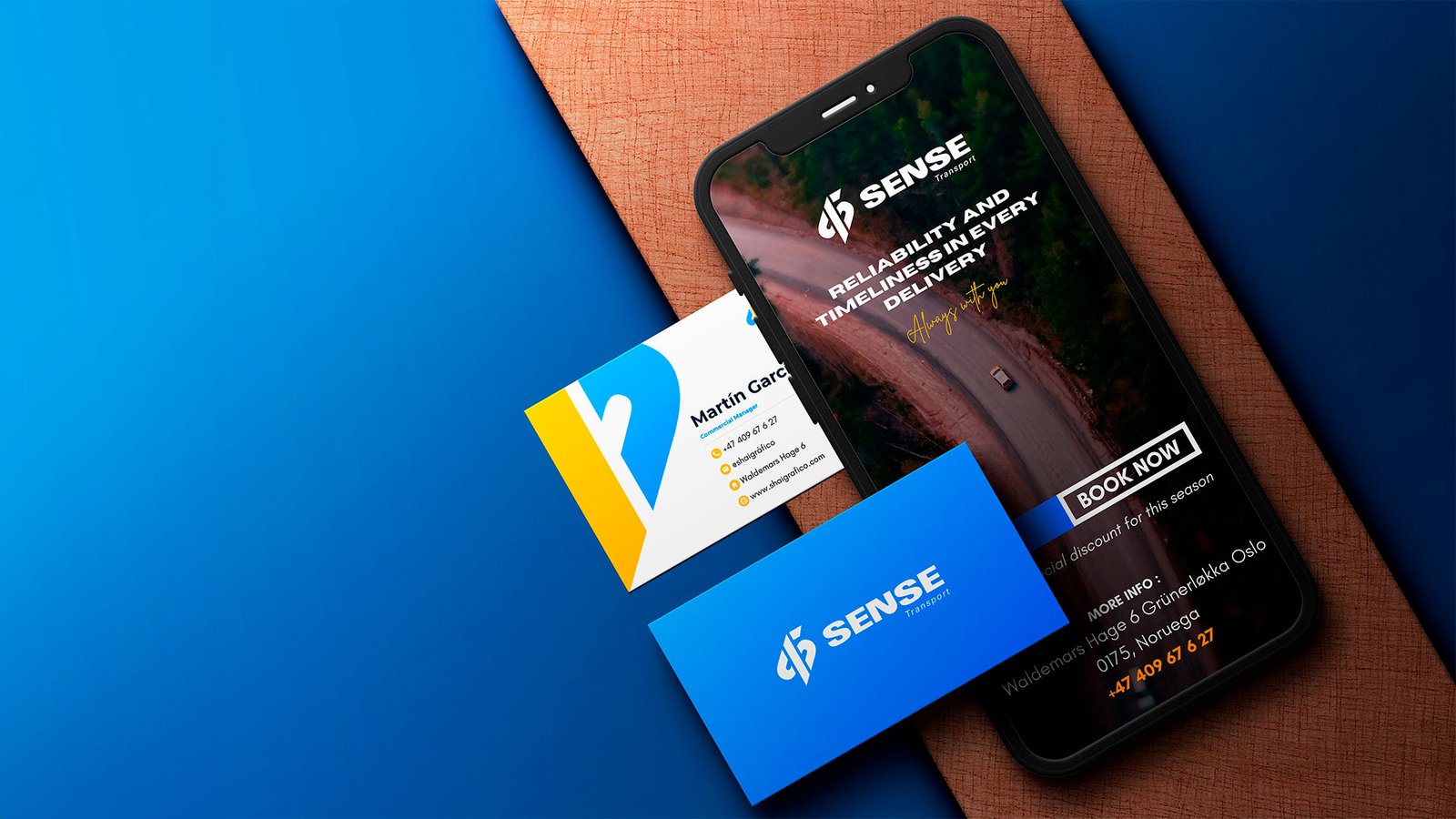 Diseño para redes sociales de SENSE Transport creado por Shai Branding Agencia